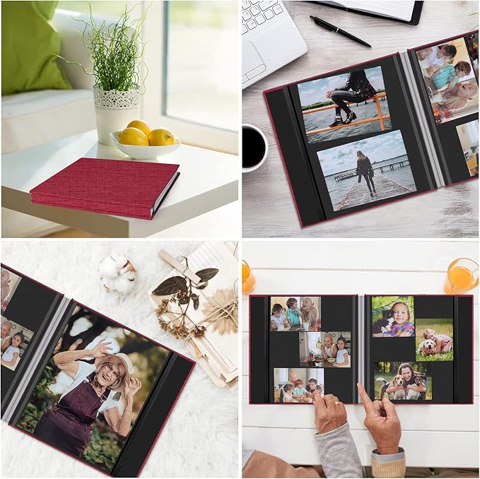 Zesthouse Photo Album Self Adhesive Pages, 60 Pages Magnetic Scrapbook Albums with Sticky Page, Photos Album Holds 8x10 & 5X7 & 4x6 & 6x8 & 3x5, Large Picture Book Ideal Gift for Family Wedding Baby - Image 6