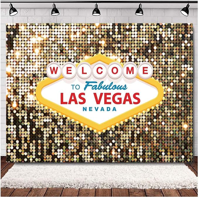 Welcome to Las Vegas Photo Background Fabulous Casino Poker Movie Themed Photography Backdrops 5x3ft Vintage Costume Dress-up Birthday Prom Ceremony Baby Shower Banner Supplies Props Vinyl - Image 6