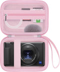 Hard Camera Case for Sony ZV-1/ ZV-1F/ ZV-1 II Digital Vlog Camera, Pink | Protective Carrying Bag, Shockproof EVA Shell, Accessory Storage Zip Pocket, Compact Portable, Travel & Photography Use by HESPLUS