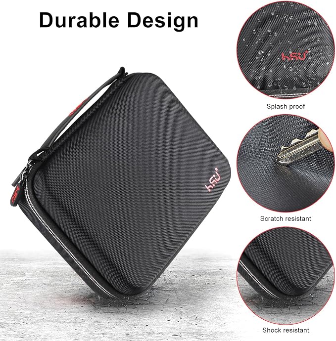 HSU Middle Protective Carrying Case for GoPro Hero | 13, 12, 11, 10, 9, 8, 7, 6, 5 Black and Accessories, Compact and Safe Action Camera Travel Storage Solution for Adventurers - Image 6
