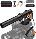 COMICA VM20 Shotgun Microphone for Camera, Super-Cardioid Camera Microphone with Rycote Shockmount, Windscreen, Wind Muff, OLED Power Display, Video Mic for Smartphones, DSLR Cameras, Camcorders by COMICA