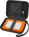 ALKOO Case for LaCie Rugged Mini 1TB/2TB/4TB/5TB External Hard Drive | Portable HDD Holder, Cable Pocket, SD Card Storage, for Photographers, Creators, Students, Office, Travel, Case Only, Black by ALKOO