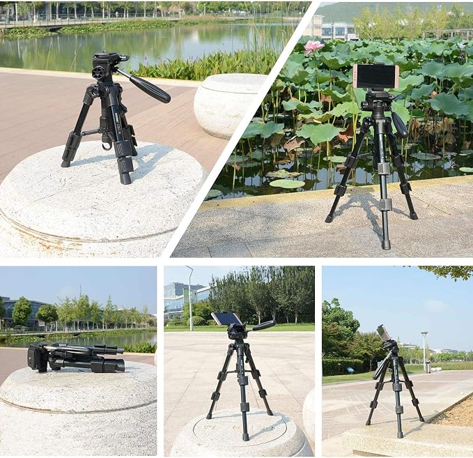 Mini Tripod for Camera,Zomei Travel Table Tripod with 3-Way Pan/Tilt Head 1/4 inches Quick Release Plate and Bag for DSLR Camera Tripod Carrying Bag - Image 5
