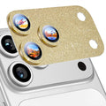 Uyiton for iPhone 17 Pro Max Camera Lens Protector, Metal Frame Glass Cover | Not Easy to Break, Strong Adsorption, Case-Friendly, Metal 9H Sapphire Glass Rear Camera Screen Cover, Glitter Gold by Uyiton