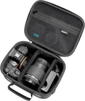 RAIACE Hard Case Compatible with Sony Alpha 7 II III IV/7R V Camera, for Nikon, for Canon, for Pentax and More. Mesh Pocket for Charger, Cables, Cards and Accessories. (case only) - Black by RAIACE