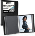 Dunwell 8x10 Photo Album & Art Portfolio Book, 24 Sleeves, Black | Displays 48 Pages, 24 Clear Sleeves, Black Mounting Paper, Organizer for 8x10 Photos by Dunwell