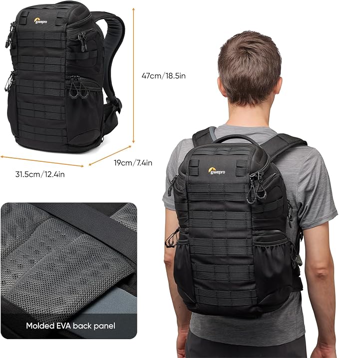 Lowepro ProTactic BP 350 AW III Camera Backpack, 4-point Access, Professional Camera Bag, DSLR/Drones/Mirrorless, Up to 14" Laptop, Rain Cover, for Photographer,Videographer, Volume 17L - Image 2