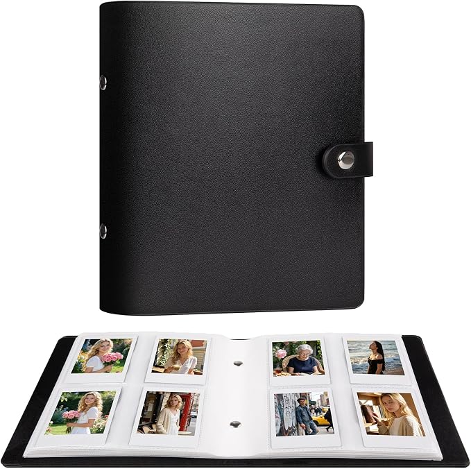 Ruibytree 320 Pockets Album for Instax Mini & Polaroid 2x3" Pictures,Black | Gift-Ready Packaging, PU Leather Cover, Acid-Free Pages, Side-Loading Clear Pockets, Durable Binding, Easy Photo Viewing by 2x3PhotoAlbum4x6PhotoAlbum35x425PhotoAlbumGoPhotoAlbum85x11VinylStickerPaper