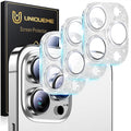 UniqueMe for iPhone 14 Pro Max/14 Pro Camera Lens Protector-Glitter Silver | 3 Pack-Acrylic, Not Glass, Case Friendly, Scratch-Resistant, Night Shooting Mode by UniqueMe