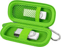 USB Flash Drive Case, SD Card/Thumb Drive/Memory Cards Holder, Bag Only | SDXC/SDHC Storage, Electronic Accessories Organizer for SanDisk / for Samsung, for Students/IT/Office/School/Travel, G-Green by ALKOO
