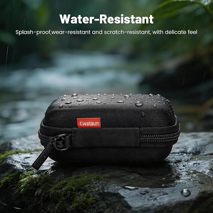 Cwatcun Camera Case, Compact Pouch with Shoulder Strap for Digital Camera | Hard shell with 90° reinforced corners, drop-tested from 5.5ft, Waterresistant,fits small digital cameras - Image 7