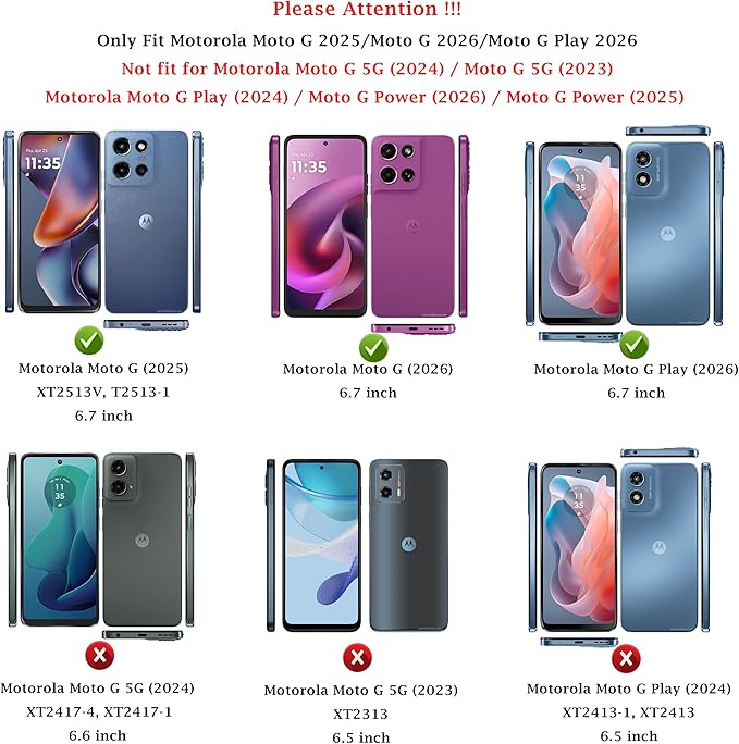 for Motorola Moto G 2025 / Moto G 2026 / Moto G Play 2026 Case, with Slide Camera Cover HD Screen Protector [Military Grade 16ft. Drop Tested] Ring Holder Kickstand Protective Phone Case, Silver - Image 2
