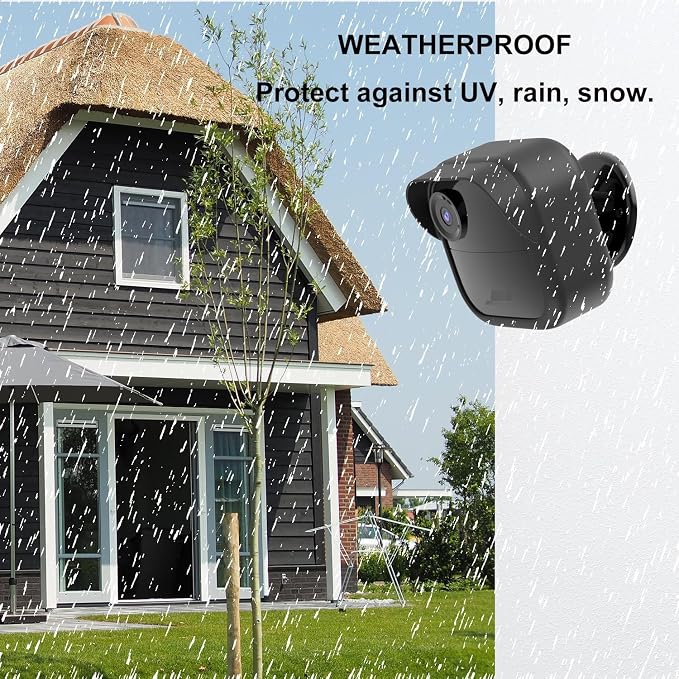 Silicone Case for All-New Blink Outdoor 4 (4th Gen) / 2K+ (Black, 1 Pack) | Weatherproof Protective Skin Cover with Hat Brim for All-New Blink Outdoor 4 & 2K Smart Security Camera - Image 3