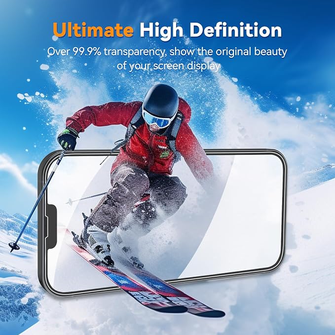 Wiaocit Tempered Glass Screen Protector for iPhone 13 Pro Max | 3+3 Pack, 9H Hardness, Camera Lens Protector, Installation Frame, Bubble Free, Case Friendly - Image 7
