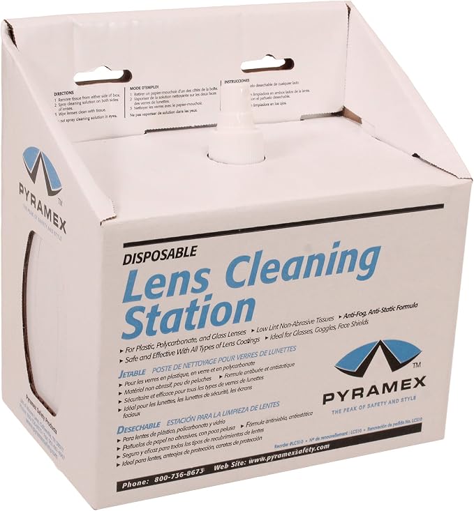 Pyramex Lens Cleaning Station With 16Oz Cleaning Solution 1200 Tissues by PyramexSafety