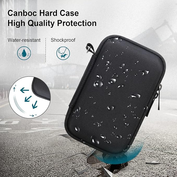 Canboc Camera Case for Canon PowerShot G7 X Mark III/ G7X Mark II, Black | For SX740/ SX730/ G7X3 Carrying Point and Shoot Camera Bag, Zipper Mesh Pocket fits USB Cable, Batteries - Image 4
