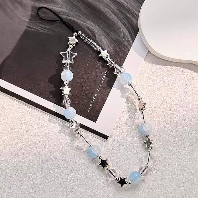 Beaded Phone Charm Lanyard Strap Girly Style Fixed Beads Pearl Lanyards - Image 5