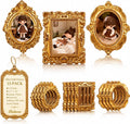 Balacoo 15 Pcs Miniature Photo Frames Mini House Picture Frame Accessories | Resin Antique Baroque Dollhouse Decor, Miniature Picture Frames for Dollhouse DIY Crafts, Jewelry Display, Phone Case 3 Style by balacoo