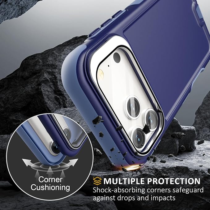 Follaroma Magnetic for iPhone 17 Pro Max Case with Camera Stand,Blue-Purple | Built-in Glass Camera Cover Stand,Compatible with MagSafe,Heavy Duty Shockproof Protective,Military-Grade Anti-DropDual Case - Image 5
