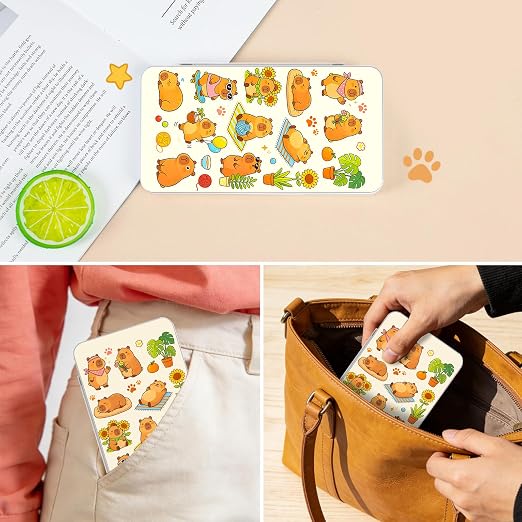 PERFECTSIGHT Switch Game Card Case for Nintendo Switch 2/ Lite / OLED, Switch2 Game Holder Cartridge Case for Game Cards and 48 SD Cards, Cute Kawaii Portable Compact Storage Box, Capybara - Image 6