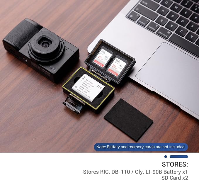 Ricoh DB-110 GRIII Olympus LI-92B TG-7 Camera Battery Memory Card Storage Case Holder for 2 Slots SD Card + 1 Slots Battery,Camera Batteries Box for Olympus TG-7 TG-6 TG-5 TG-4 TG-3 Ricoh GR3 GR3X HDF - Image 6