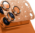 WSKEN for iPhone 17 Pro Camera Lens Protector - Military Grade Design | Strong Adhesion, Daily Shatterproof, Metal Aluminum Alloy Tempered Glass Camera Screen Protector, Glitter Orange by SmartProtectionGreenerFuture