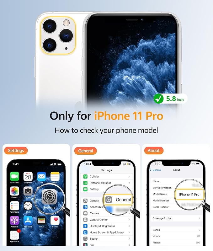 FNTCASE for iPhone 11 Pro Case, Fit for Magsafe, Translucent Matte Back | Magnetic Phone Cases, 14FT Military Grade Drop Protection, Shockproof Bumper, Slim Protective Cover, Ice Blue - Image 2