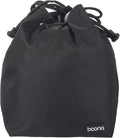 PATIKIL Soft Drawstring Lens Case, Lens Pouch Bag with Cotton Pad 5.91" x 3.94" Thick Fleece Cloth Camera Lens Bag for SLR Lens Water Cups, Black by PATIKIL