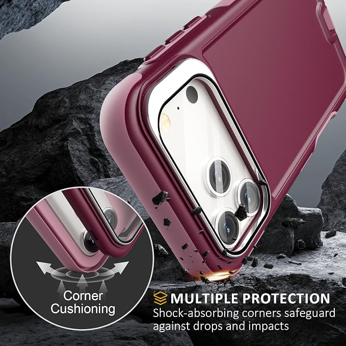 Follaroma Magnetic for iPhone 17 Pro Max Case with Camera Stand,Purple Pink | Built-in Glass Camera Cover Stand,Compatible with MagSafe,Heavy Duty Shockproof Protective,Military-Grade Anti-DropDual Case - Image 5