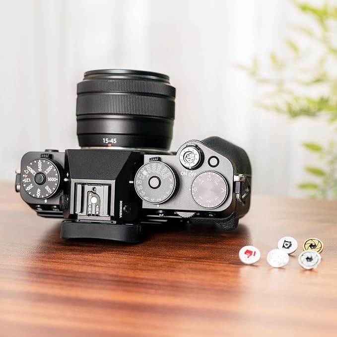 JJC Soft Shutter Release Button Fujifilm X100VI XT50 XM5, Camera Pattern | for Fuji Fujifilm X-M5 X-T5 X-T50 X-T30 III II X-PRO3 X100 VI V X-E5 X-E4 X Half Leica Q3 M10 Sony RX10 RX10 III Nikon Zf Df - Image 7