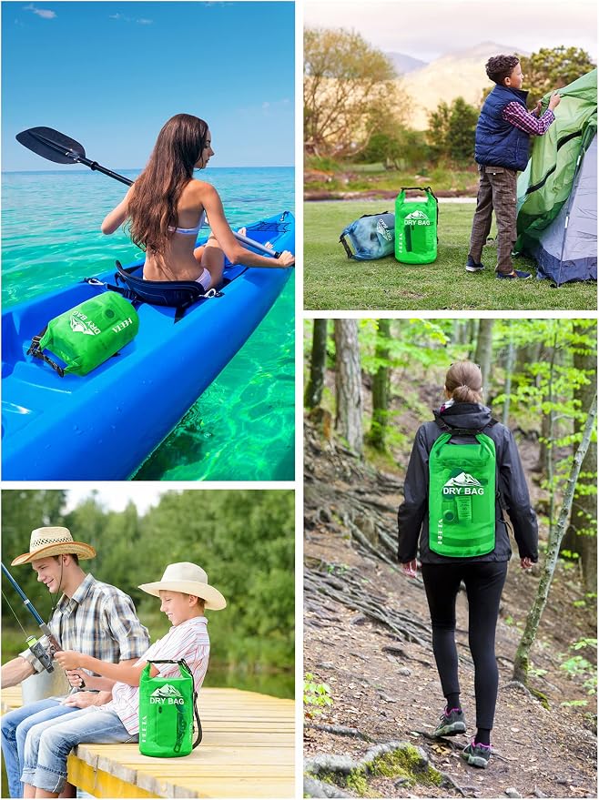 HEETA Dry Bag Waterproof Backpack with Phone Case 5L/10L/20L/30L/40L | Roll Top Lightweight Dry Storage Bag for Women Men, Travel Boating Kayaking Paddle Board Camping Beach Essentials Accessories - Image 6