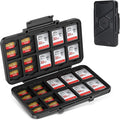Large Capacity Memory Card Case for 20 SD & 40 TF Cards,Compact & Portable | SD SDHC SDXC TF Micro SD Card Holder Organizer Storage Box Container, Anti-Shock Anti-Dust,Ergonomic Locking Systerm by JJC