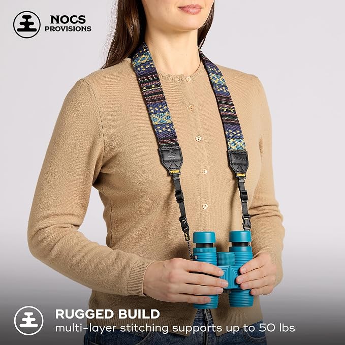 Nocs Provisions NocLoc Woven Tapestry Strap, Binocular & Camera Carry Accessory for All‑Day Comfort Hold - Midnight - Image 4