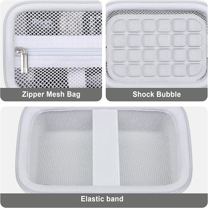 Computer Memory Card Readers Organizer Case Compatible with SD Card Reader, USB C SD Card Reader, TF Card, Micro SD Card, Portable Memory Card Accessories Storage Bag Travel Case, White - Image 5
