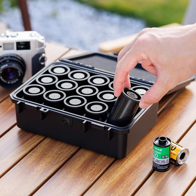 JJC Heavy Duty 35mm Film Case Holder for 15 Rolls of 135mm Film Canister | Includes Free Canisters, Light-sealed, IP67 Waterproof & Shock-Resistant, PP Plastic, Custom Film Slots (Film not Included) - Image 6