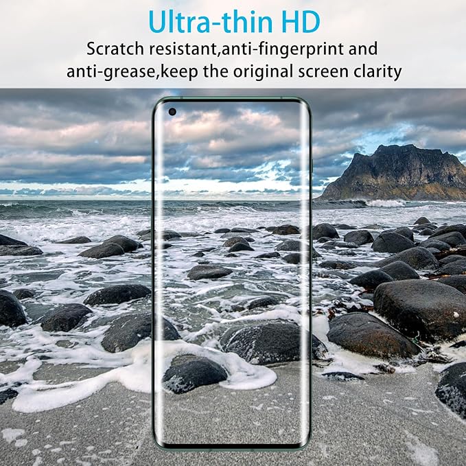 Didisky Screen Protector for Oneplus 10 Pro (Not for 10t,10), 3 Pack Tempered Glass Film with 2 Pak Lens Protector, 3D Curved Full Coverage,Easy to Install,Bubble Free,9H,Anti Scratch - Image 5