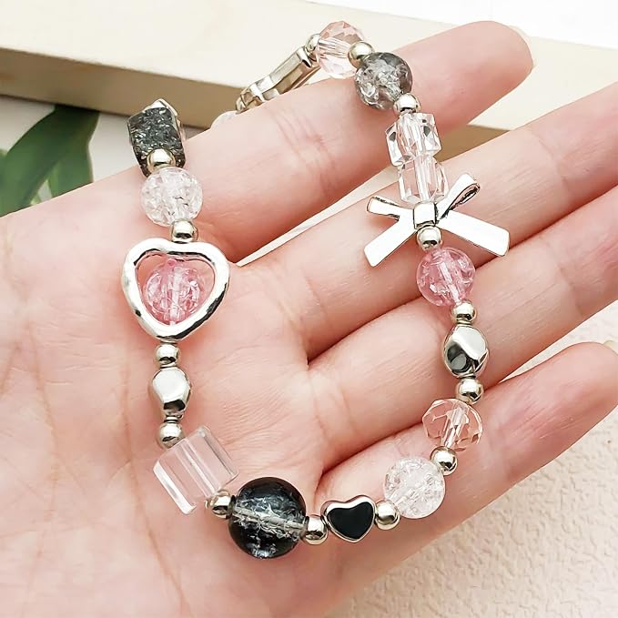 Beaded Camera Wrist Strap Cute Digital Camera Charm Lanyard Phone Chain Keychain Beaded Phone Lanyard Bag Charm - Image 3