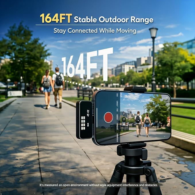 Mini Wireless Lavalier Microphone Noise Cancelling for iPhone,Android Lapel Mic with Charging Case Clip on Microphone Wireless Microphone for Vlogging, YouTube, TikTok Content Creator, Video Recording - Image 6