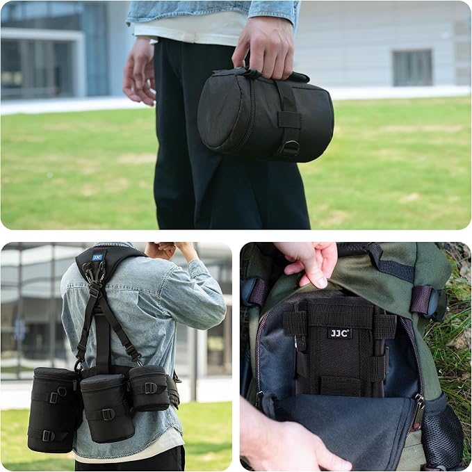 JJC Camera Lens Pouch for NIKKOR 24-120mm 24-70mm Canon EF 24-70mm Lens | Fits lens 3.9 x 6.5" for TAMRO 70-300mm, FUji GF 32-90mm, XF 8-16/16-55mm, AF-S NIKKOR 24mm, 35mm, Canon EF 70-300/ 85mm Lens - Image 6
