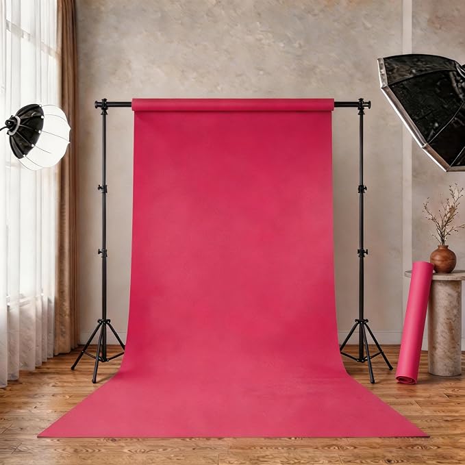 Blush Pink Seamless Paper Backdrop, Pink Photo Backdrop 53" x16.4' | Heavyweight matte backdrop paper with non-reflective surface for portraits, videos, product photos and studio photography. - Image 2