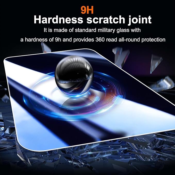 for Samsung Galaxy A27 5G Screen Protector with Camera Lens Protector, 9H Hardness Anti-Scratch Tempered Glass flim, Case Friendly, Anti-Fingerprint,Anti-Scratch (3+3 PACK) - Image 7