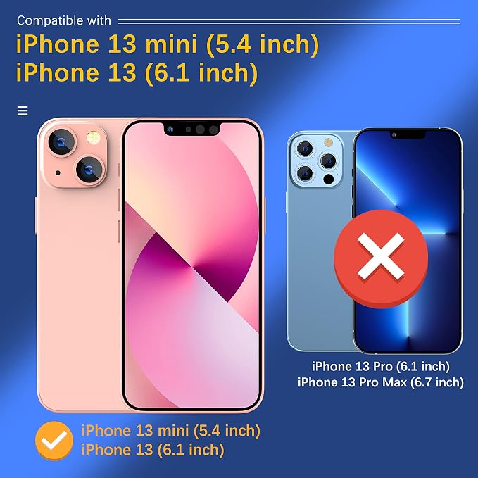 UniqueMe 3 Pack for iPhone 13 6.1"/13 Mini 5.4" Camera Lens Protector-Pink | Camera Lens Protector, Tempered Glass, Case Friendly, New Version, Scratch-Resistant, Easy Installation - Image 2
