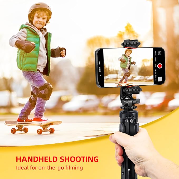 Zeadio Heavy Duty Mini Metal Tripod Stand - Universal Small Table Tripod for Camera, Gimbal, Action Cam, Camcorder, Microphone, LED Light, etc(40kg/88lb Load) - Image 3