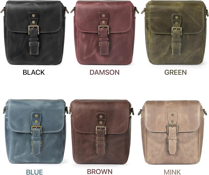 MegaGear Genuine Leather Camera Messenger Bag Mirrorless Portable electronic device cover - Image 5