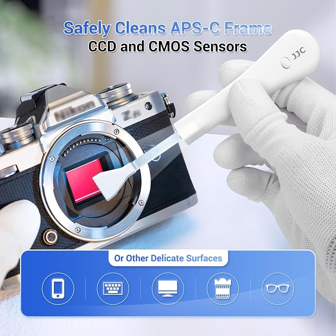 Upgraded Camera Sensor Cleanning Kit Cleaner Set with Bright Built in Light Cleaning Handle & 10PCS 16MM APS-C Sensor Cleaning Swabs & Sensor Cleaning Solution for APS-C Frame CCD and CMOS Sensors - Image 2