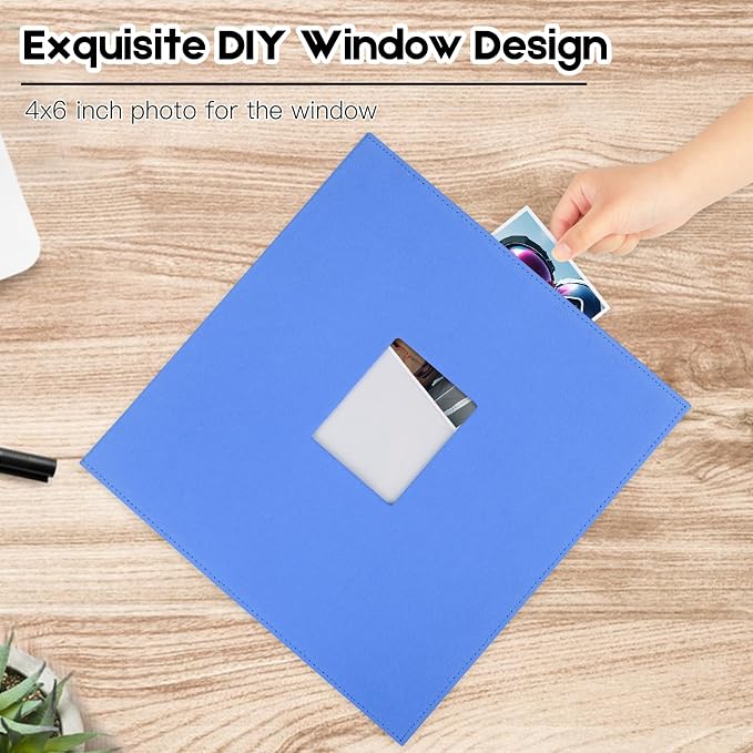 Extra Large Capacity 4x6 Photo Album, Holds 1000 Photos, Blue | Linen Hardcover, Horizontal & Vertical 4x6 Pockets, Removable Acid-Free Pages, Front Display Window, Family, Wedding & Travel - Image 3