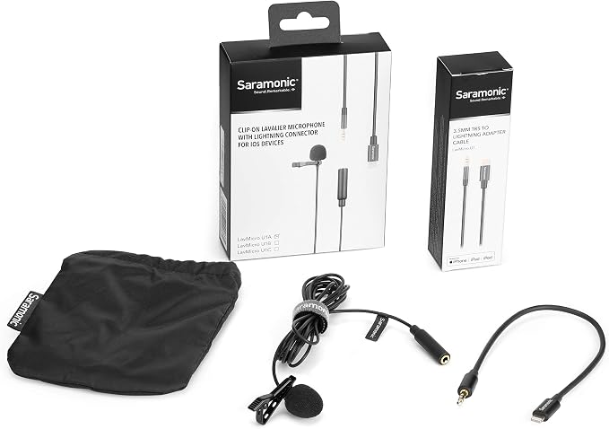 Saramonic LavMicro U1A Lavalier Lapel Microphone with Lightning for iPhone, or iPad with a Built-in 6.6-Foot (2m) Cable for Vlogging, Interviews, YouTube, TikTok, Live Streaming - Image 2