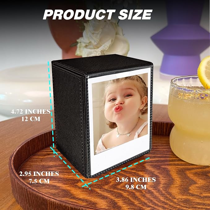 Picture Holder Case for Polaroid Now/600/I-Type/Wide Camera, Black | Photo Holder Storage Case for Polaroid, Vertical Photo Protection Case, Can Hold 50+ Films, Only One - Image 4