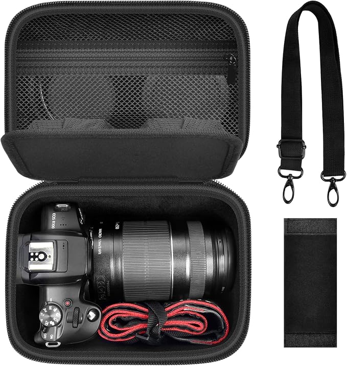 GWCASE Compact Hard Case for Canon R100 R50, RF-S18-45mm & 55-210mm Kit, S | Exclusively for Canon EOS R100 & R50 Mirrorless; Fits Body + RF-S18-45mm or RF-S55-210mm Lens; Not for Video Cameras,Box Only by GWCASE