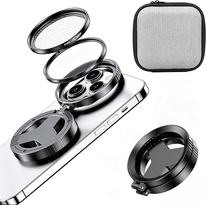 Magnetic CPL Phone Camera Filter Kit, Quick Mount Polarizing Filter, Anti Glare & Color Enhancing Lens Filter for iPhone Mobile Photography, Portable Outdoor Shooting Filter - Image 2